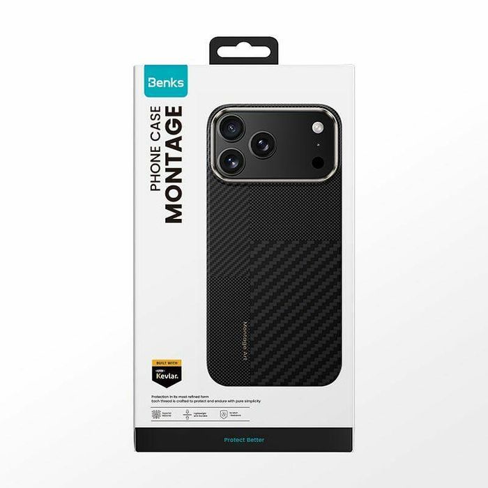 Калъф benks montage magnetic armor air за iphone 17 pro max в черен цв