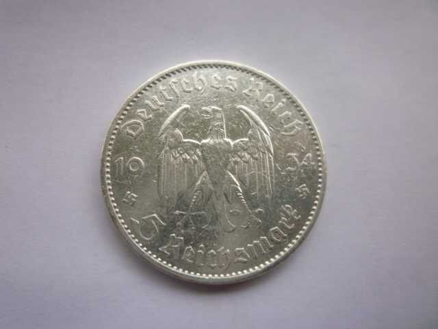 5 райхс марки 1934 година