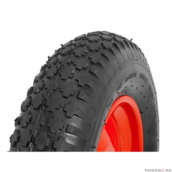 Roata pentru roaba, carucior 380 x 93, ax 1 mm, janta 220mm, Verke