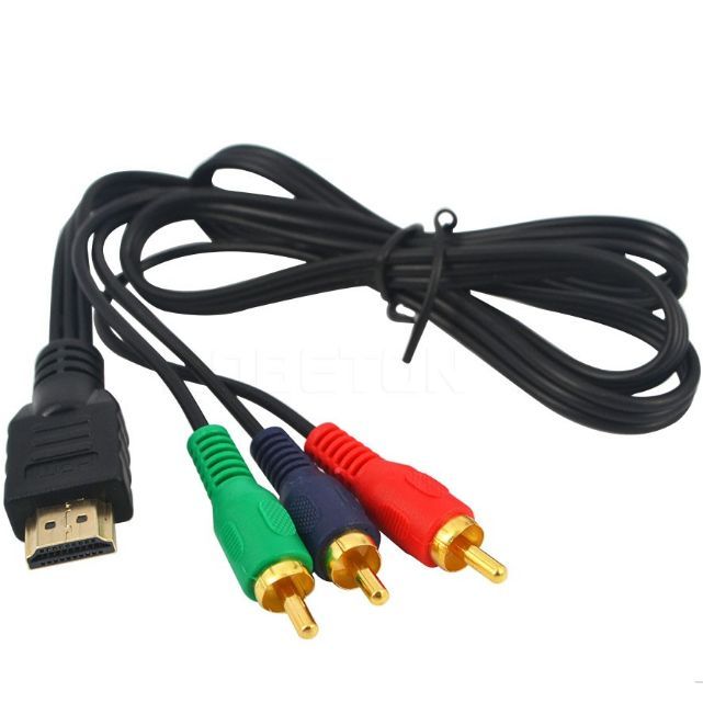 Кабел адаптер - HDMI към 3RCA Component Video