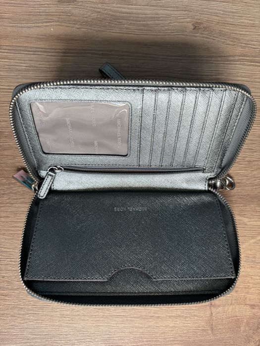 Portofel Michael Kors argintiu din piele