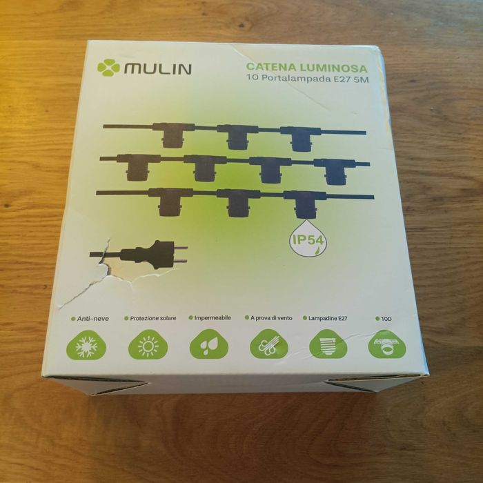 НОВИ! Външни LED парти лампички, 5м, S14, 10 крушки, IP65