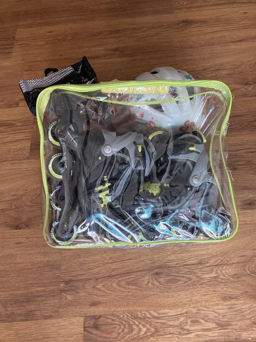 Намалени! Детски ролери 29-33 н, каска и протектори