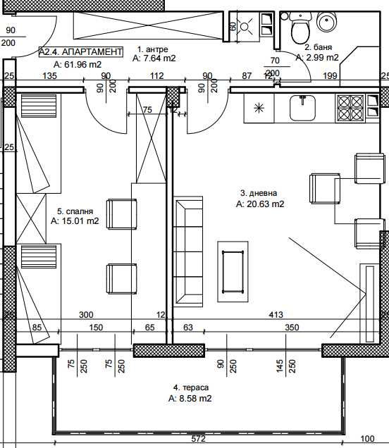 Продава се Двустаен апартамент в Благоевград, Освобождение - 73 кв.м за 877 €/кв.м - Снимка #6