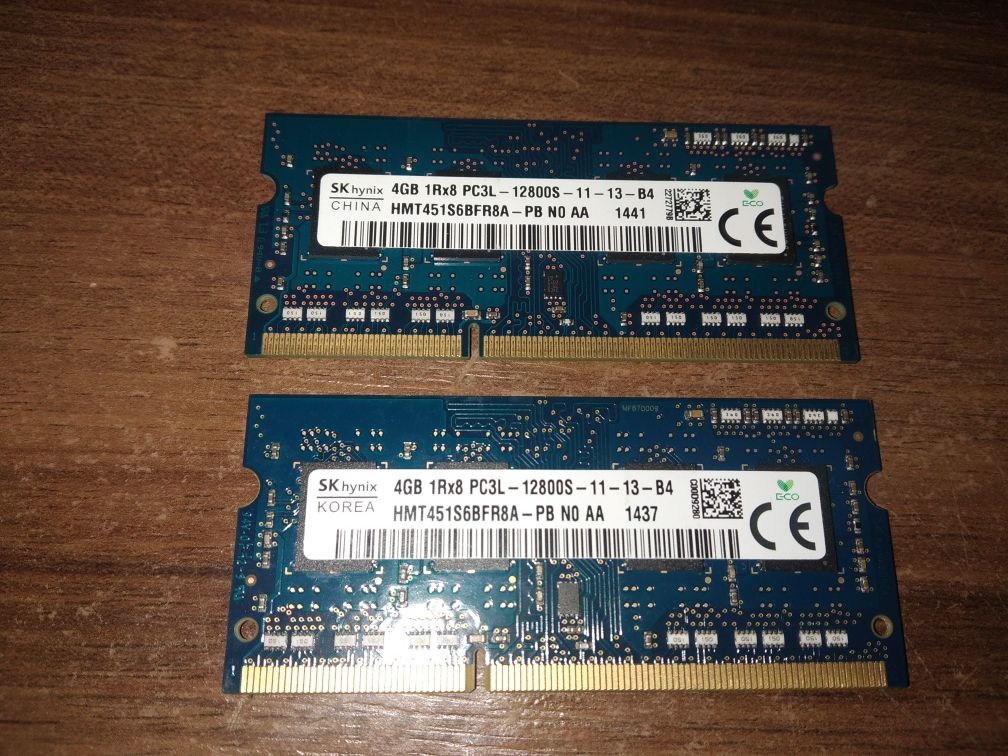 Memorii ram Laptop 8gb DDR3L PC3L 12800s 1600mhz Kituri