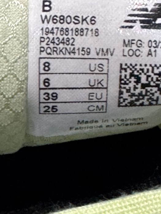 Маратонки NEW BALANCE 680 V6 .Номер 39