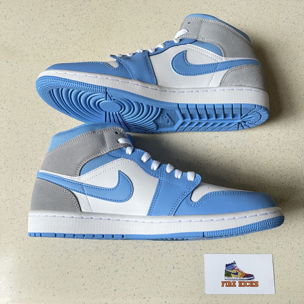 Air Jordan 1 Mid University Blue Grey 43 & 46