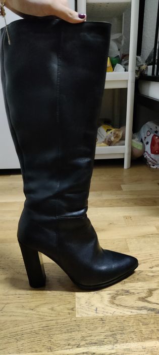 Cizme lungi din piele naturala