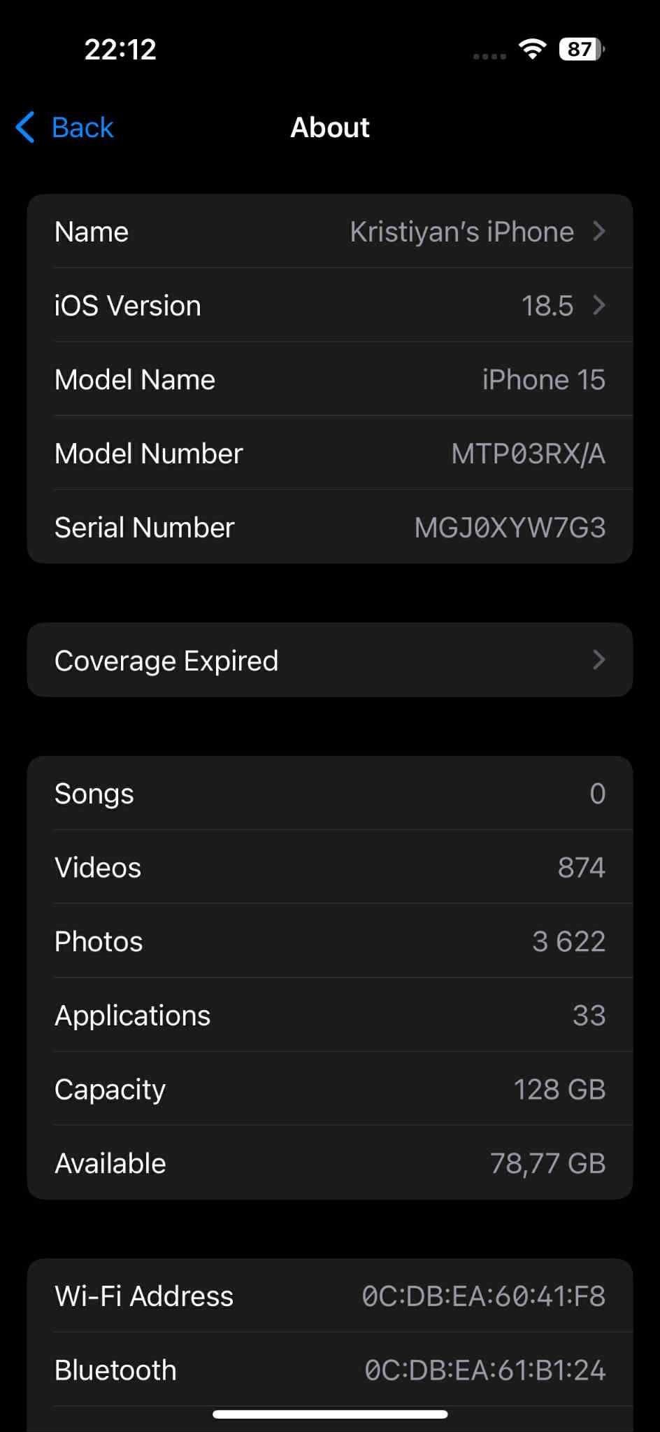Iphone 15 128gb Black 94% battery health