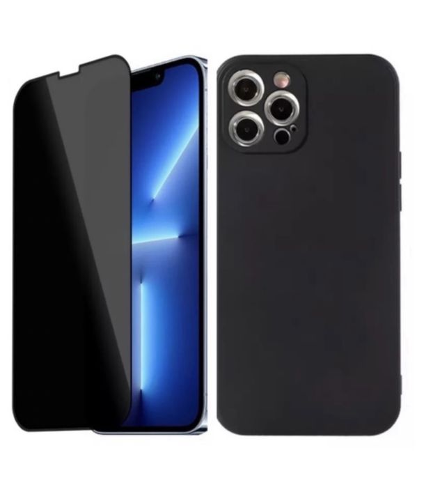 Husa Silc si Folie Sticla Curb Defender Iphone 13/14/15/16E/17 PRO MAX