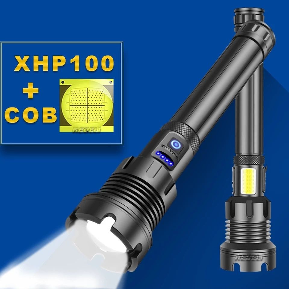 Lanterna Profesionala XHP100.2 + COB alb/rosu Model Nou