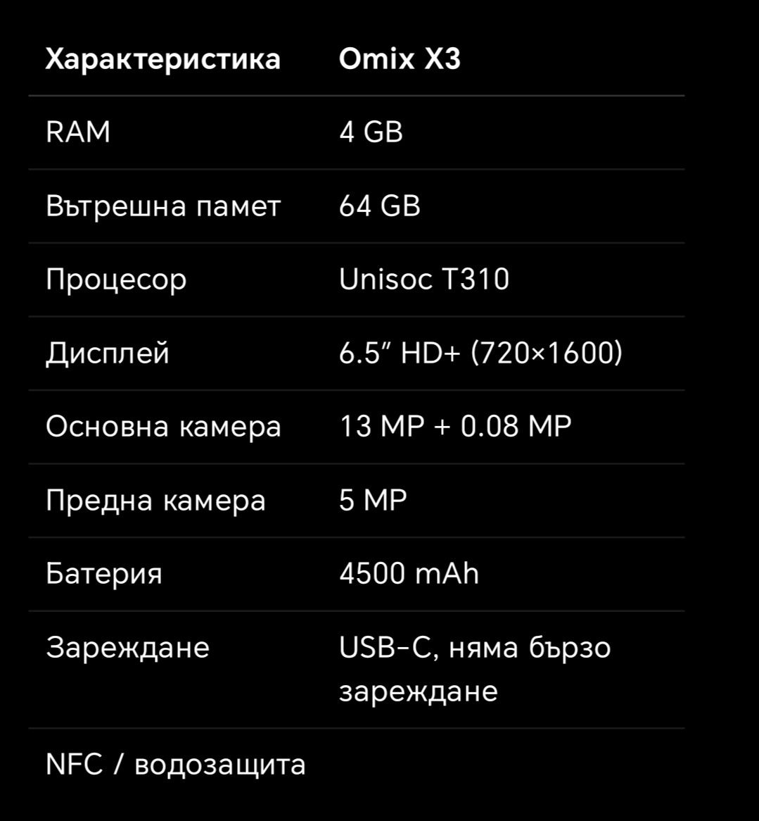 Смартфон Оmix X3 // 64GB
