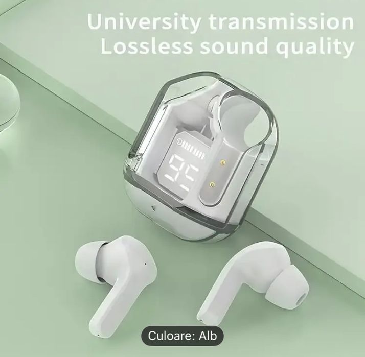 Casti Audio Wireless Bluetooth PRO ALB