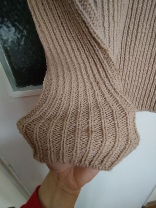 Памучна ръчно плетена блуза л размер