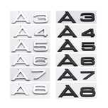 Emblema AUDI A3 A4 A5 A6 A7 A8 Embleme negre / argintii Stema Sticker