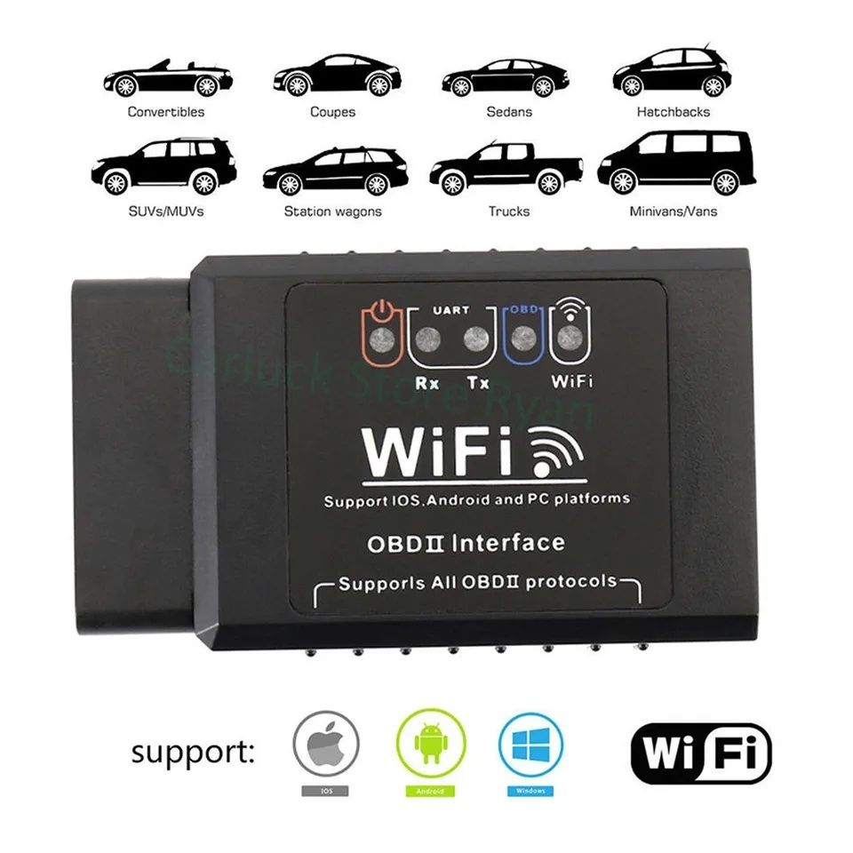 WIFi OBD 2 Scanner iPhone & Android + Soft Elm327 Premium Scanner