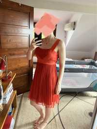 Rochie mătase naturală, mărimea M, culoare roșie