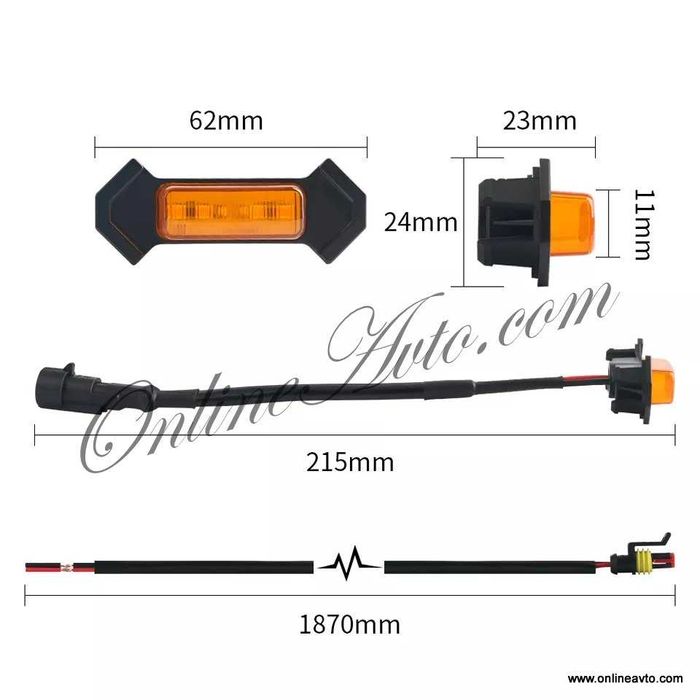 Off Road DRL 12V 4x18W Led бели светлини за решетка Amber