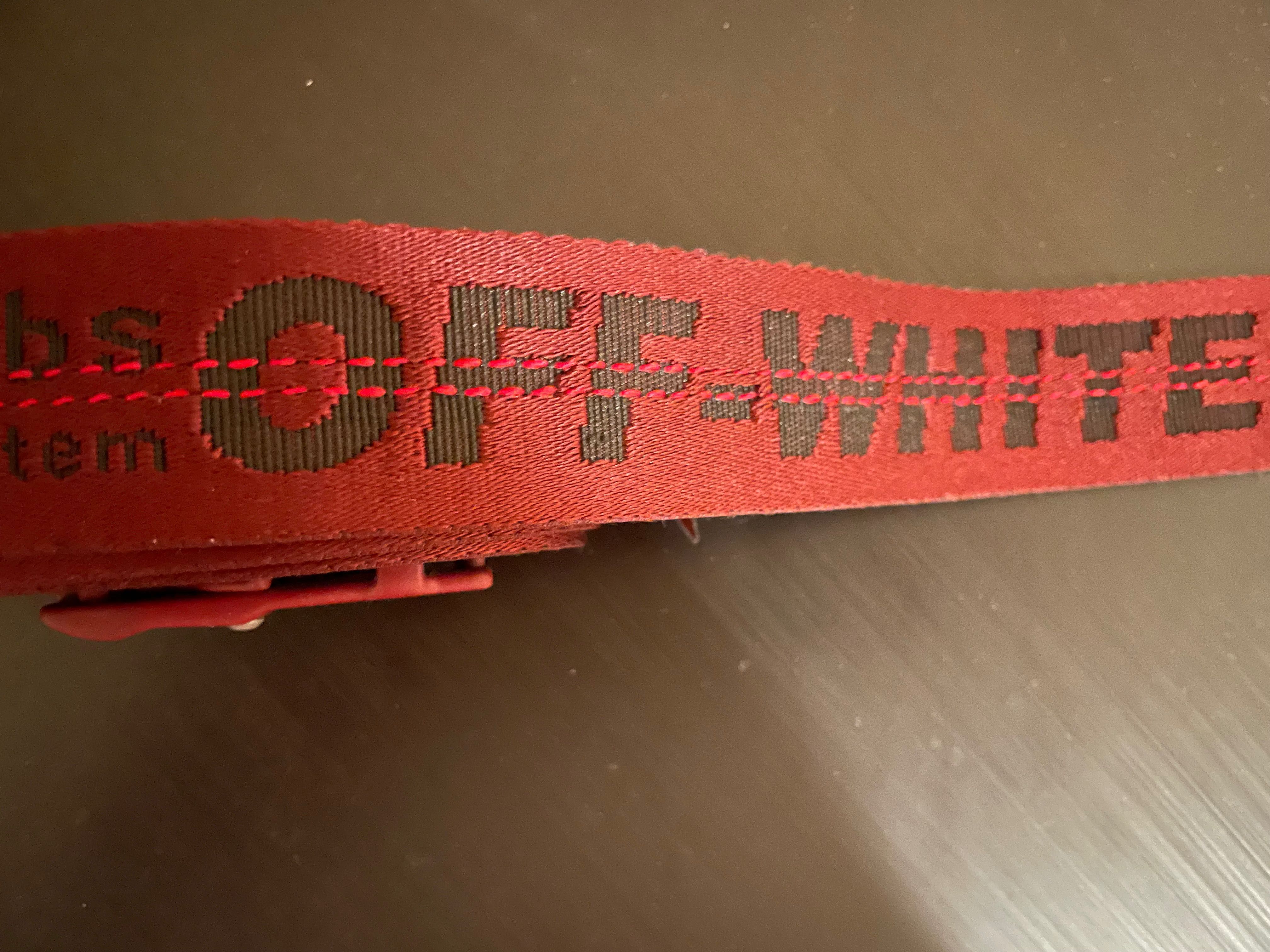 OFF-WHITE belt burgundy curea