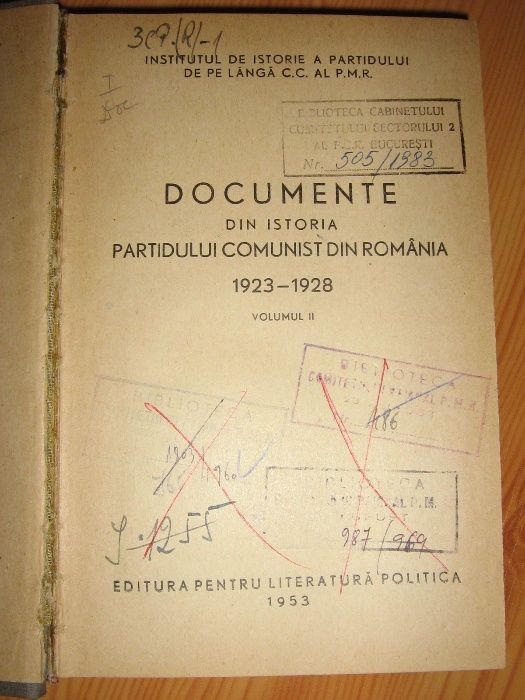 Documente din istoria P.C.R. din România