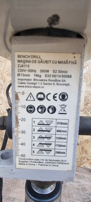 mașină de găurit pentru banc cu coloana