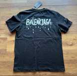 Мъжка,памучна,черна тениска Balenciaga с щампа на гърба