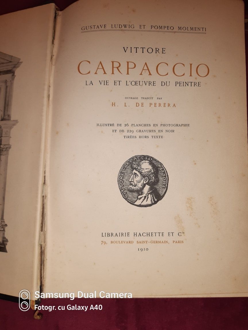 Carte veche în franceza,despre arta