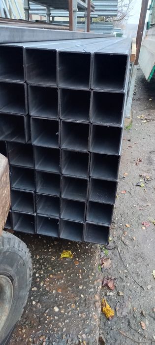 Черни профили 100х100, 6 метра дължина.