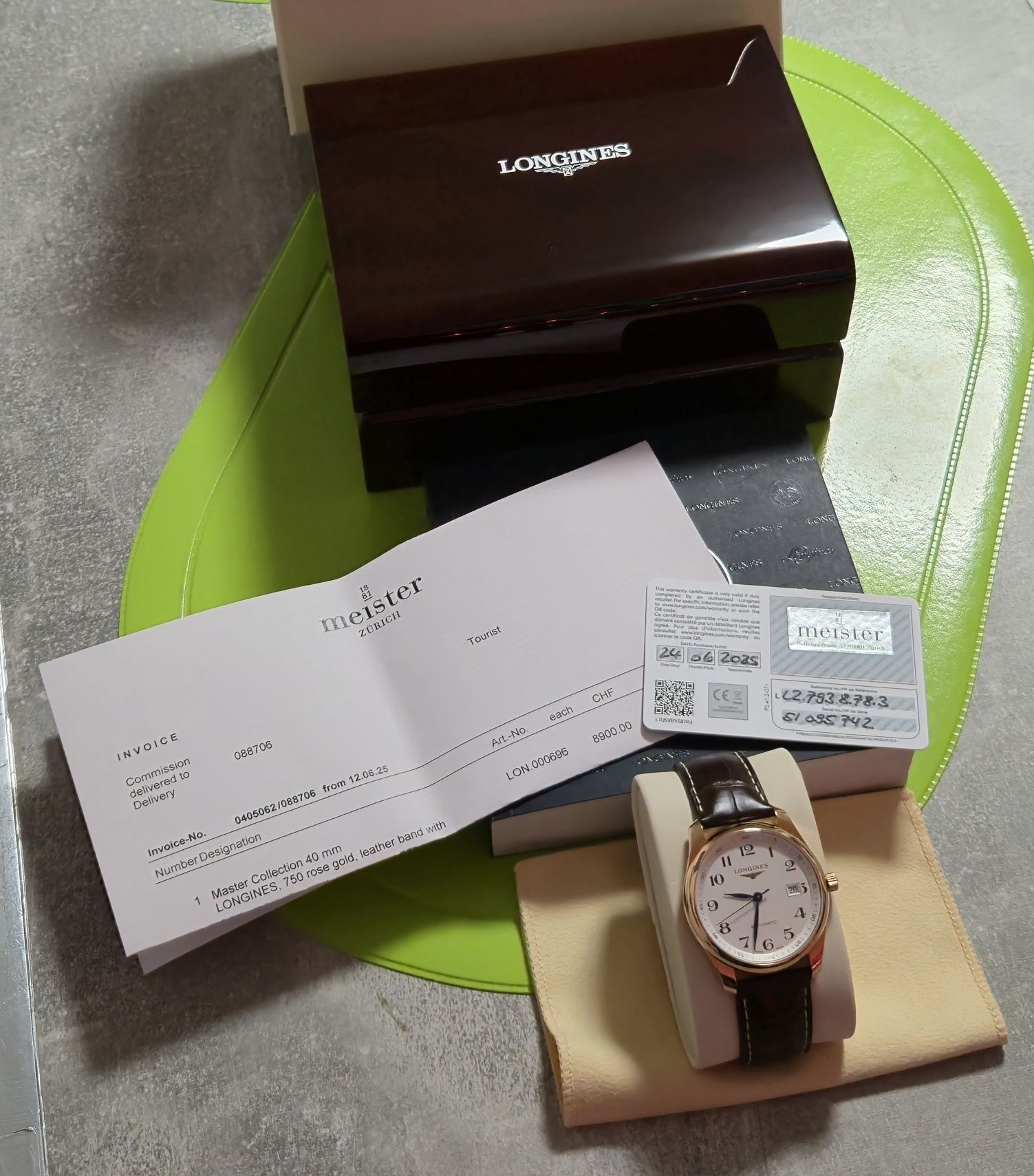 • LONGINES MASTER COLLECTION, Automatic, Aur 18k, Nou, Garantie 5 ani