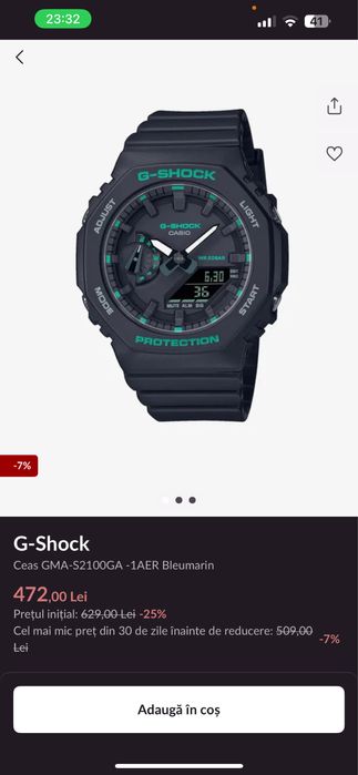 Vand Casio G Shock , nou