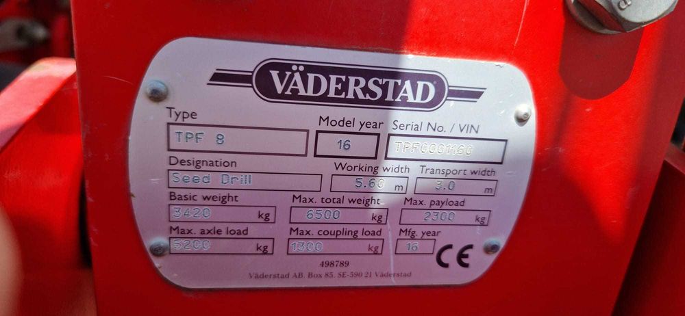 Semănătoare pneumatica de precizie VÄDERSTAD TEMPO TPF 8