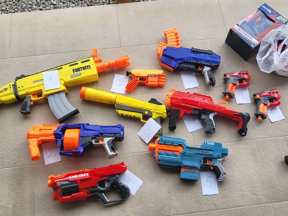 Нърф / Nerf пушки и пистолети - Mega, Elite, Surgefire, Fortnite.