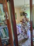 Rochie damă de vară cu trandafiri NOU! Made in Italy ( 46/ 48)