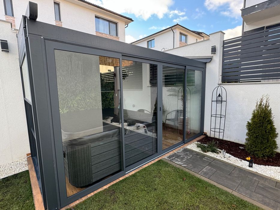 Închideri Pergole/Terase cu sticlă - Ghilotină, Glisantă, Pliantă.