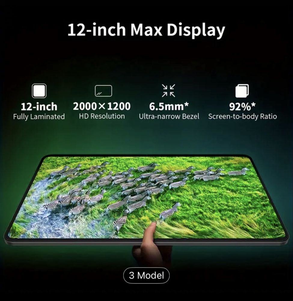 Tableta Teclast T60, 20GB RAM, 256GB HDD, 12 inci, noua