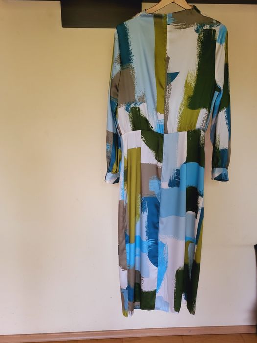 Rochie Zara satinata L albastra