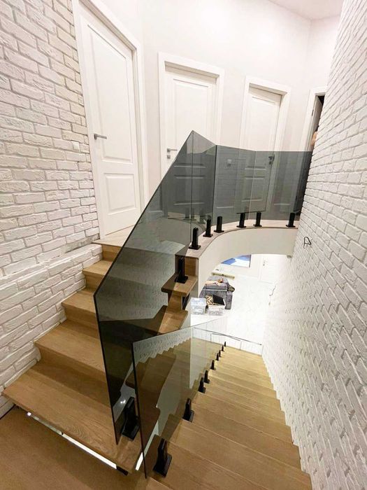 стеклянные перила стеклянные пергородки