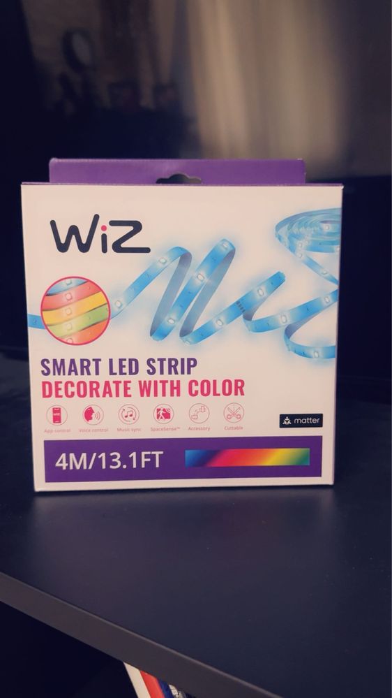 Banda Led RGB inteligenta tip neon WIz, wi-fi, lumina colorata 3 m