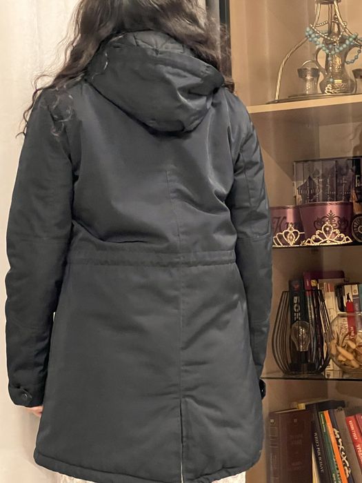 Куртка парка черная на меху ZARA