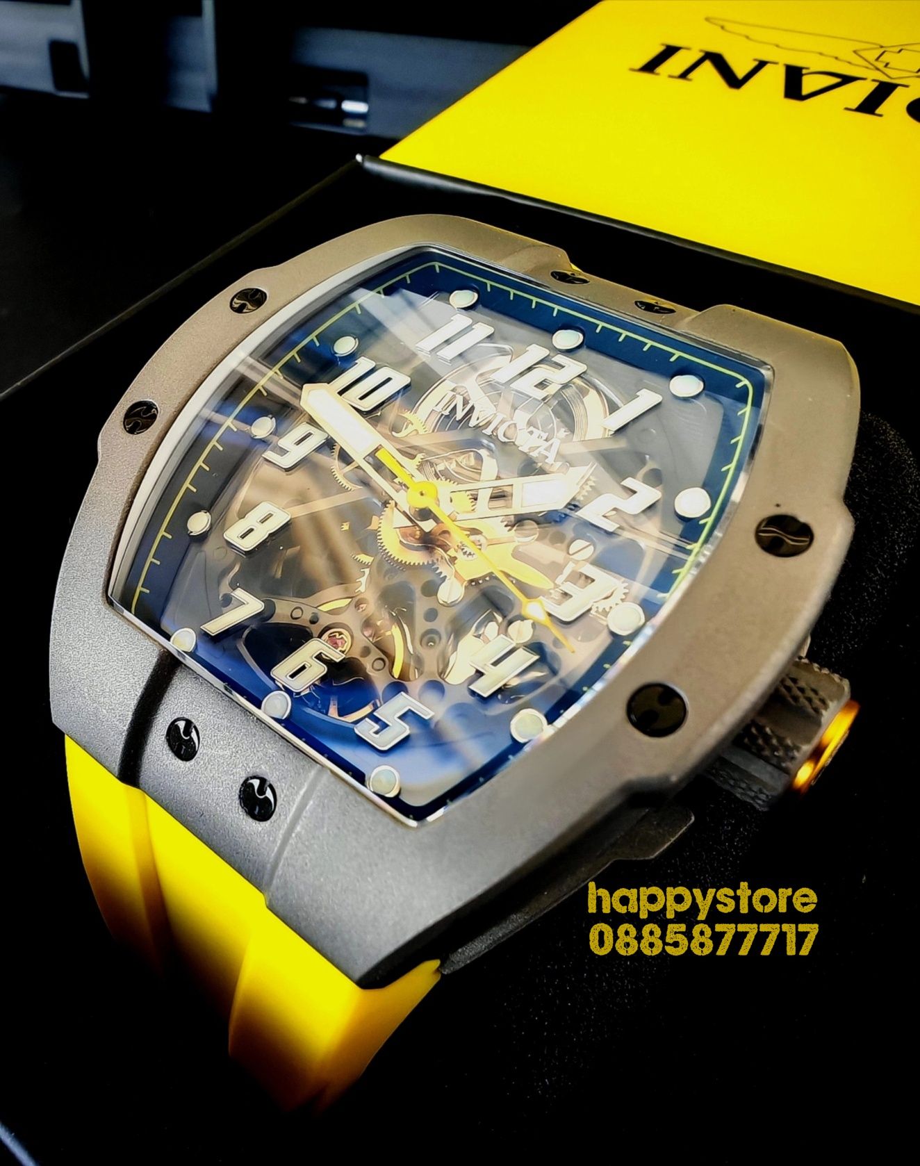 часовник INVICTA JM Correa automatic Yellow Limited edition, Инвикта н