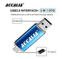 РАСПРОДАЖА!!! Флешка 3 в 1 - (USB 2,0 + micro-USB +Type-C), 32 ГБ
