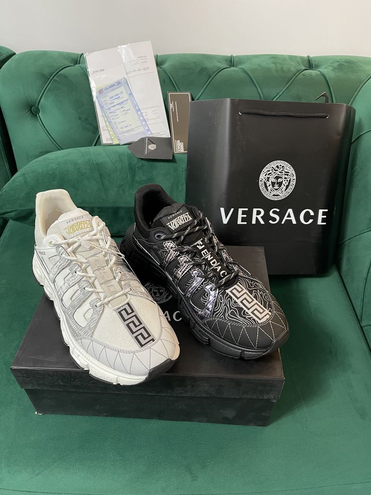 Adidasi Versace piele naturala Full Box Premium