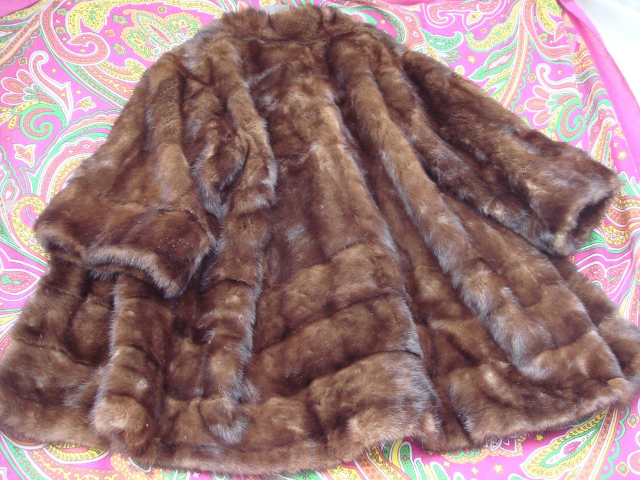 Шуба Полу-шубок НОРКА Натуральная 44-46р SМ размер Как Новая