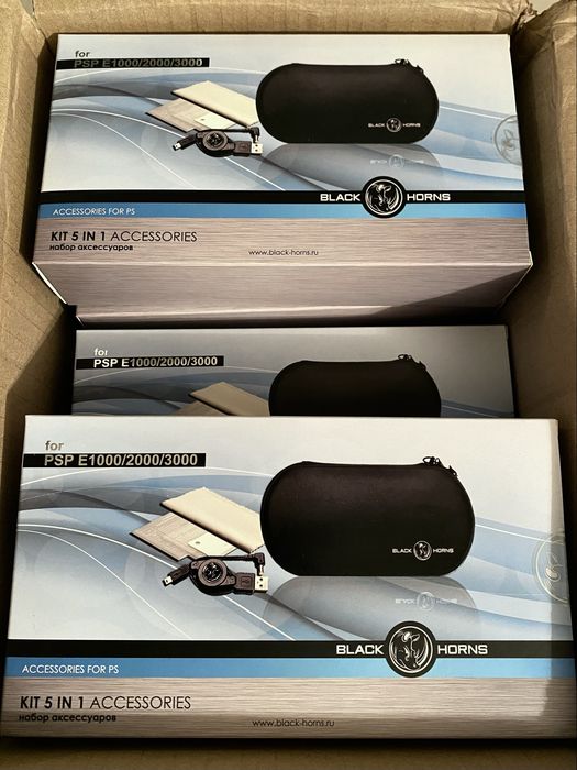 ВН PSP E1000/2000/3000 Набор 5 в 1 (чехол, USB,пленка,карта)