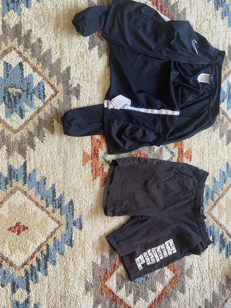 Compleu cu bluza panatloni lungi si scurti cu hanorac