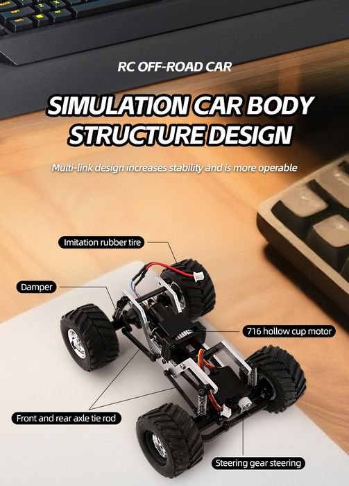 Vand masinuta RC scara 1/36, tractiune 4WD si comenzi proportionale