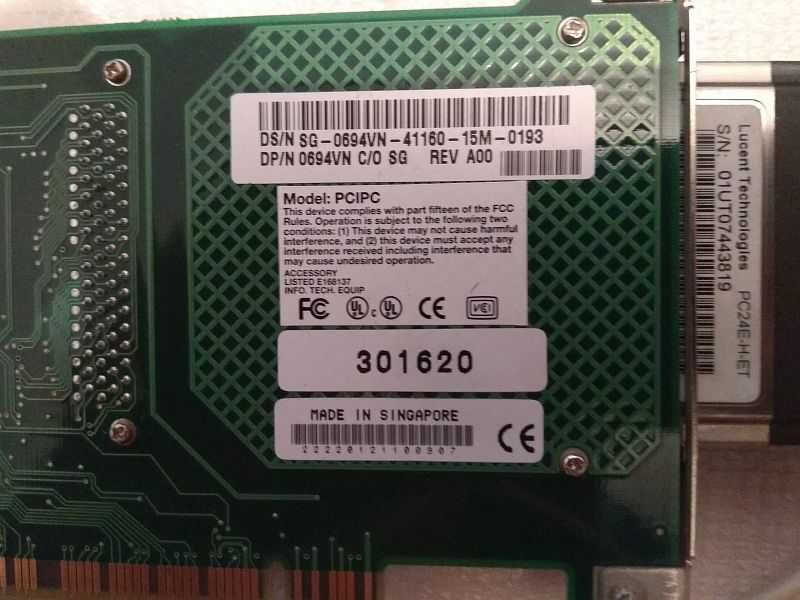 Плата управления для карт PCMCIA в слоте PCI c картой "ORiNOCO".