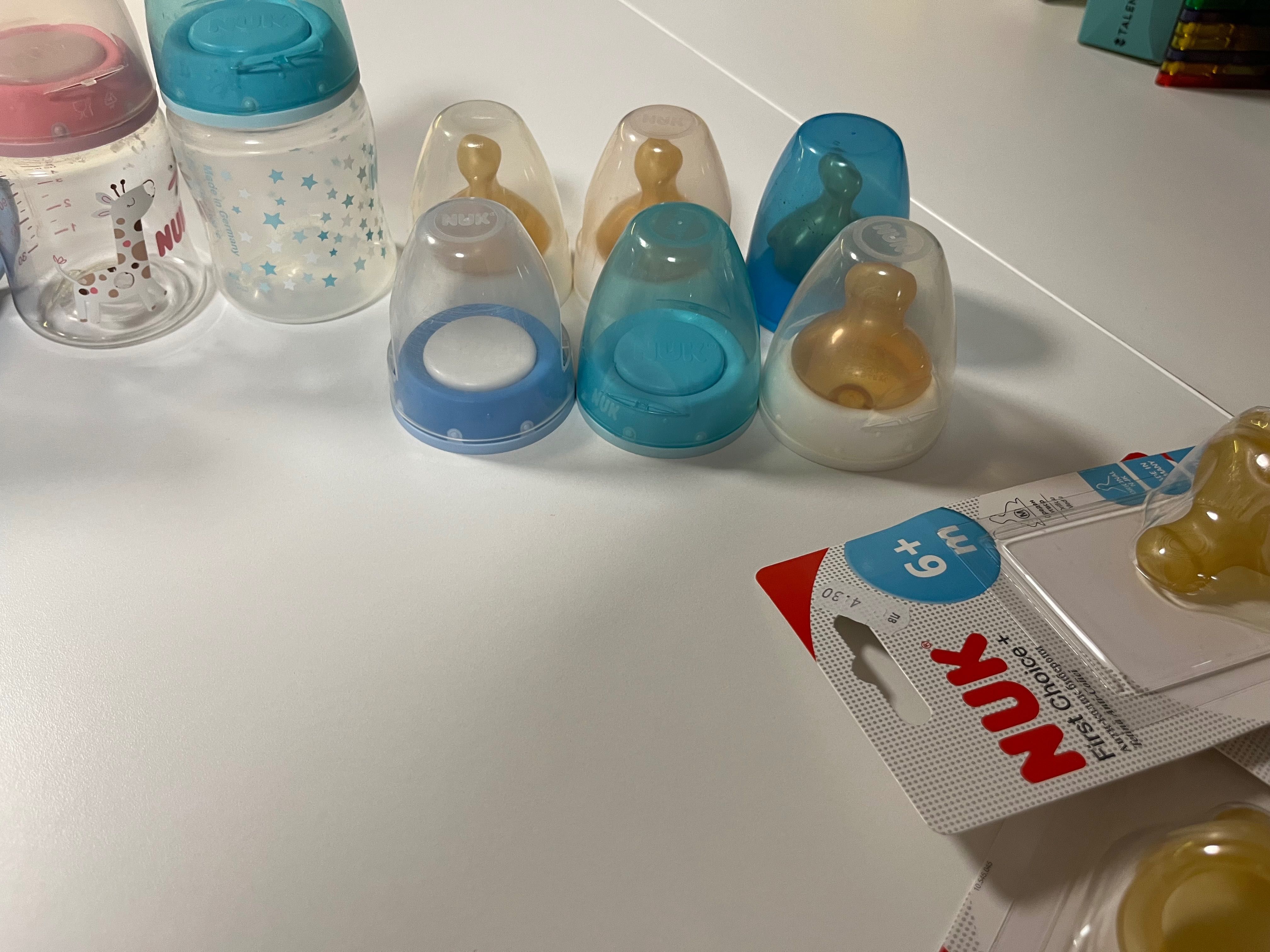Бебешки шишета nuk , стъклени и пластмасови