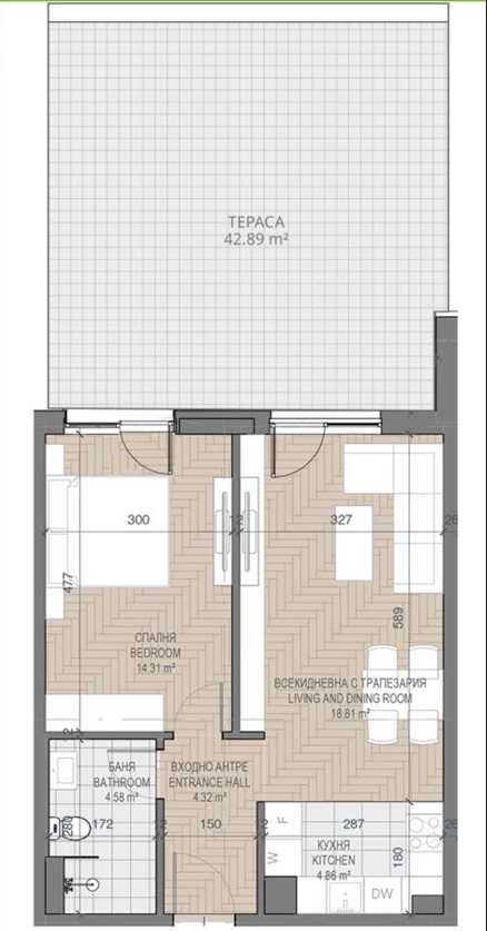 Продава се Двустаен апартамент в Пловдив, Каменица 1 - 132 кв.м за 1329 €/кв.м - Снимка #7