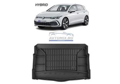 Гумена стелка за багажник VW Golf 8 Hybrid хечбек след 2020 г., 3D